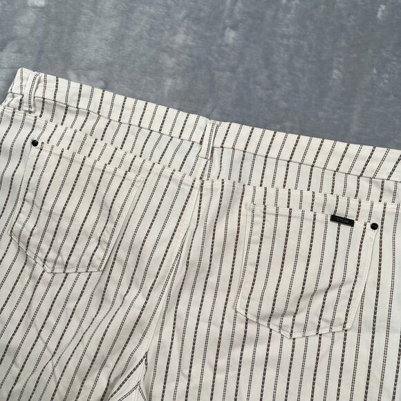 Chico's Jeans Womens 4R / US 20 So Slimming Textured Stripe Girlfriend Ankle - Picture 4 of 16